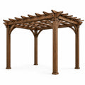 Pérgola de Madera Maciza 3x3m Marrón Exterior