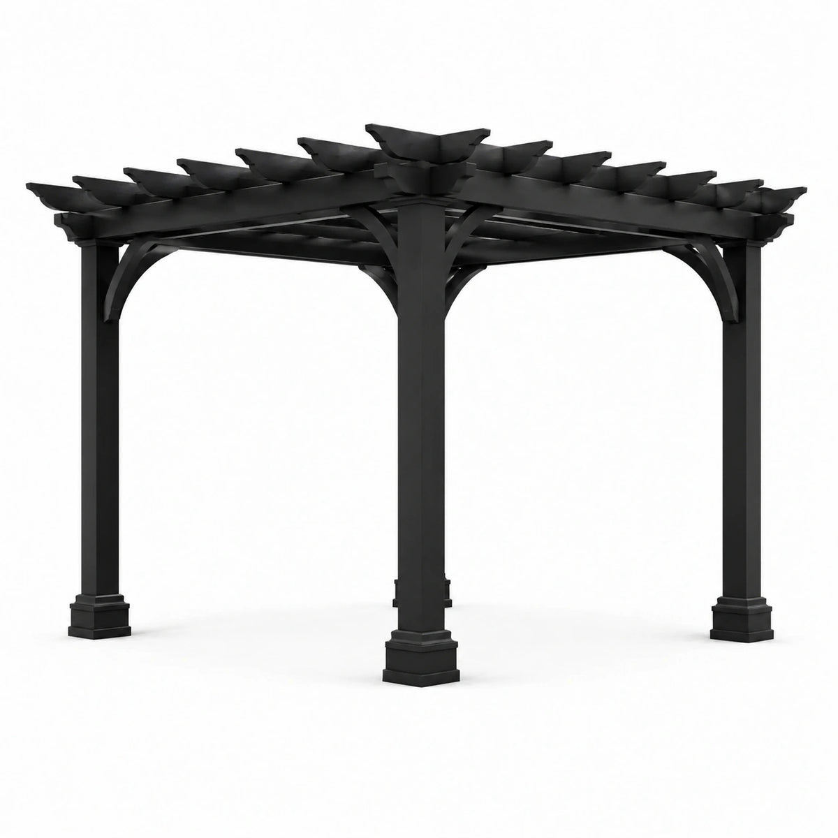 Pérgola de Metal Negra 3x3x2.5m